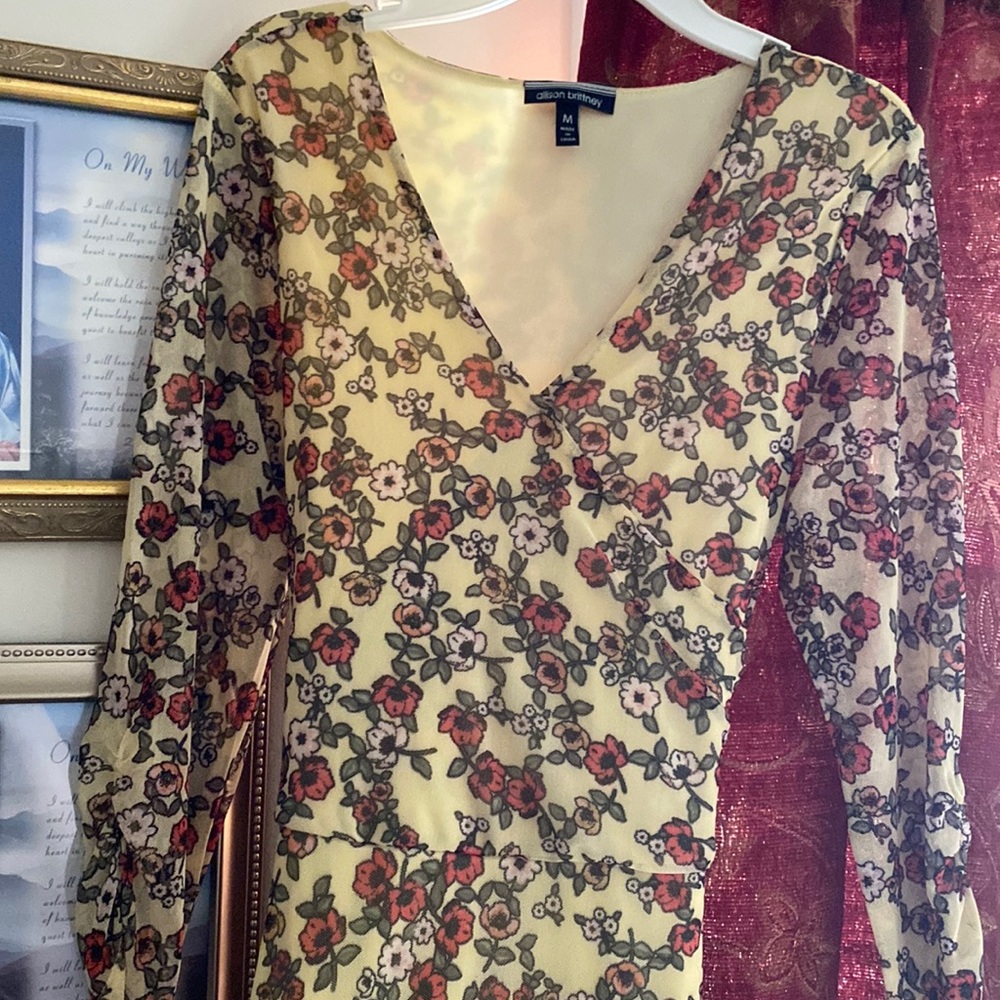 allison brittney floral maxi dress, medium